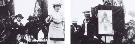 Rosa Luxemburg spreekt tijdens het Internationale Socialistische Congres in Stuttgart (Collectie IAV) © Onbekend