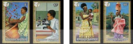 Postzegels uit Rwanda (4-8)