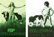 1971 affiche van PSP en tegenhanger van de Dolle Mina