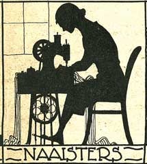 Illustratie uit folder uit 1929 voor aanmelding voor "De Proletarische Vrouw".