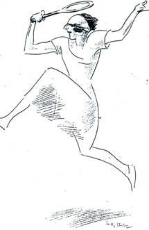 Suzanne Lenglen 1899-1938 tekening