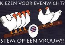 Ansichtkaart Kiezen voor evenwicht? Stem op een vrouw !!