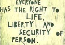 Tekst: Everyone has the right to live, liberty and security of person