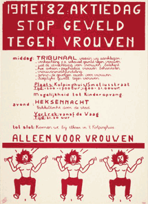 Stop geweld tegen vrouwen. Amsterdam 1982. Heksennacht