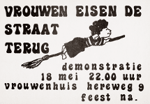 Vrouwen eisen de straat terug, Groningen, 1980, Heksennacht