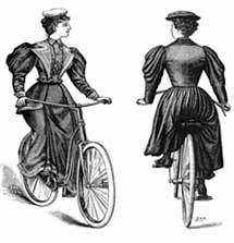 vrouw op fiets 