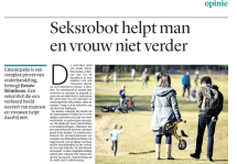 Foto van artikel Seksrobot helpt man en vrouw niet verder